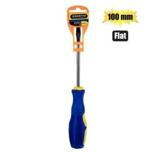Screwdriver flat 5x100mm rub-grip m-tip