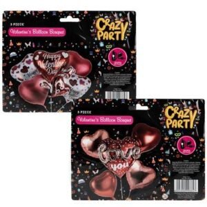 Balloons helium vday bouquet 5pc f-4