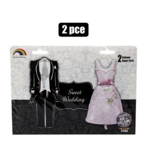 Balloons helium foil wedding 2pc 1m f-08