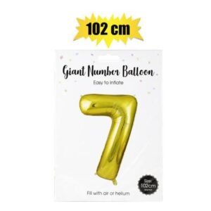 Balloon helium foil gold 7 106cm f-04