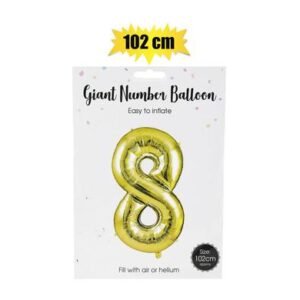 Balloon helium foil gold 8 106cm f-04