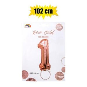 Balloon helium foil rose g 1 102cm f-04