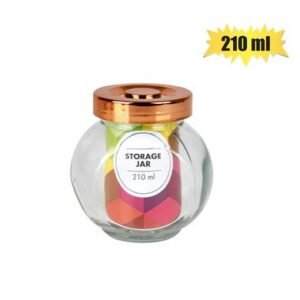 Storage-jar gls w/lid 210ml