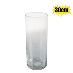 Vase glass florist cylindar 30cm clear