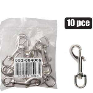 Snap-hook+swivel cp 12x 75mm bulk