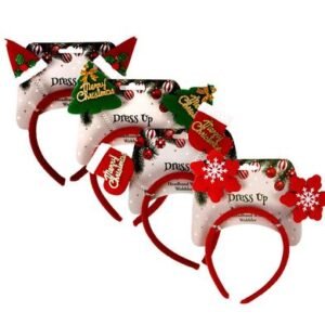 Xmas dress up headband wobbler asstd