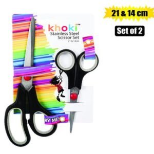 Scissor pl handle set-2 s/s 21cm+14cm