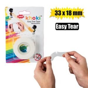 Tape adhesive easy tear clear 33x18mm
