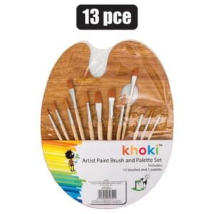 Art+craft paint palette & 12pc brush set