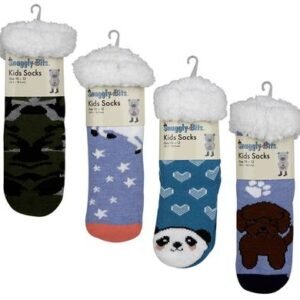 Socks indoor w/grip size 4-7yrs