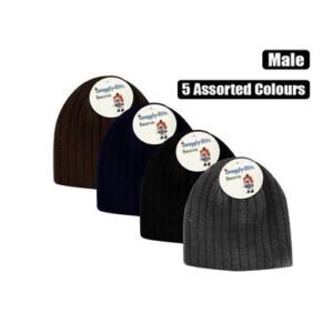 Beanie adult acrylic basic asstd colours