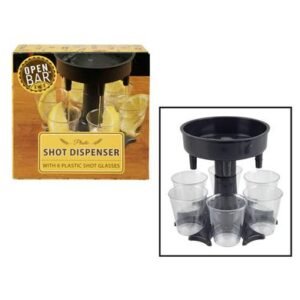 Shot dispenser pl w/6 glasses