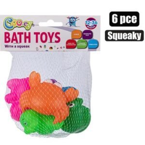 Baby bath bud vinyl toys squeak 6pc