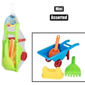 Beach toy mini wheel-barrow set