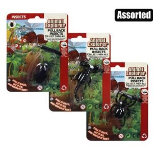 Animals insect pull back 4-8cm asstd