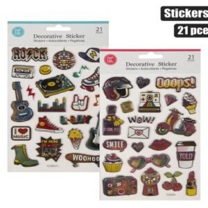 Sticker embossed foil puffy assorted