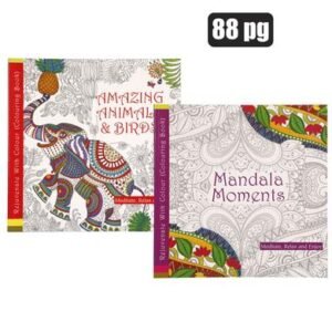 Book adult colouring 88p asstd
