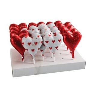 Sweet choc rp heart lolly 28g (t)