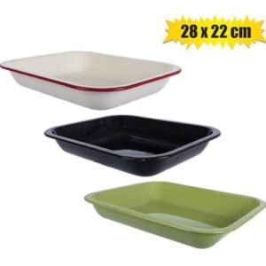 Baking pan 28x22cm enamel