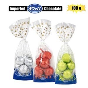 Xmas confec choc kl bauble bag 100g (t)
