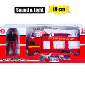 Vehicle fire engine set 30x12cm car 19cm