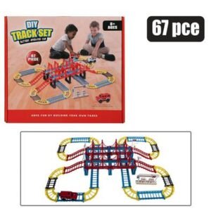 Battery operated diy trackset 67pc