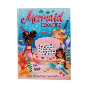 Book colouring mermaid crystal sticker