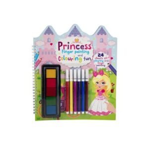 Book activity princess finger paint
